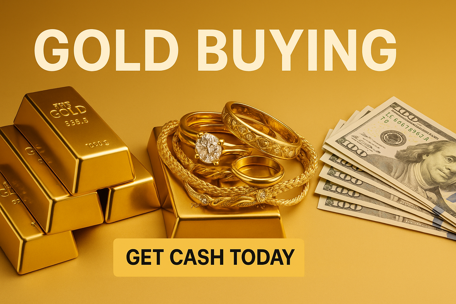 Gold jewelry and coins being appraised for sale