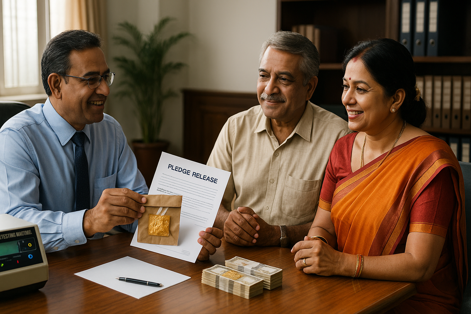 Customer collects released ornaments
